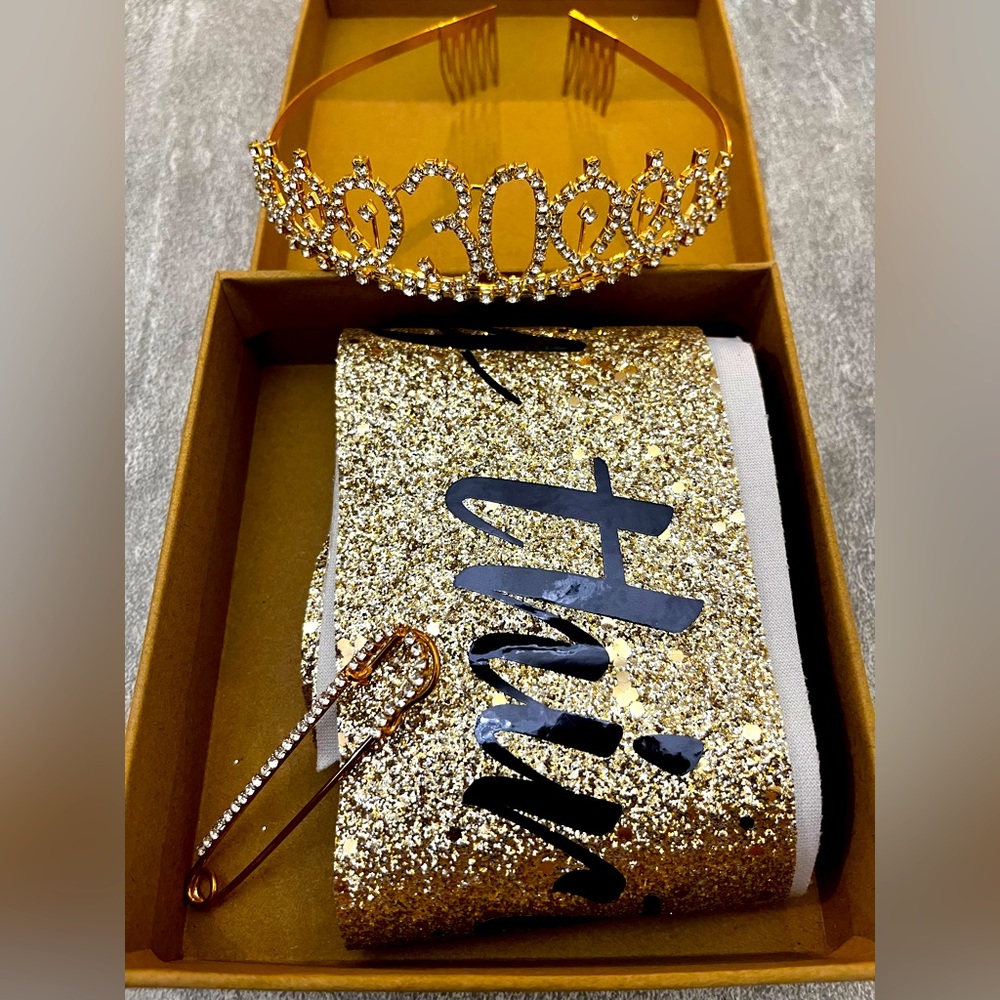 Dirty 30 Tiara and Sash Birthday Set